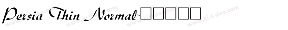 Persia Thin Normal字体转换